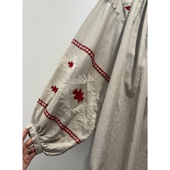 Journal Standard Size F Embroidered Blouse Bohemian Vacation Festival Boho - Picture 5 of 8